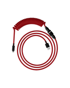 HyperX USB-C spirálový kabel červeno-černý