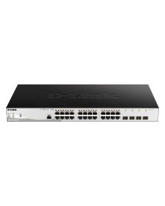 D-Link DGS-1210-28P/ME 24-Port 10/100/1000BASE-T PoE + 4-Port 1 Gbps SFP Metro Ethernet Managed Switch, 193W