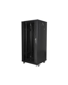 LANBERG Volně stojící skříň 19" 27U/600x600 (v rozloženém stavu) černá (RAL9004)  