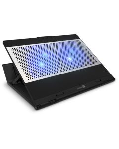 CONNECT IT FrostBlast chladicí podložka pod notebook s modrým podsvícením, ČERNÁ