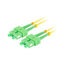 LANBERG optický patch cord SM SC/APC-SC/APC duplex 10m LSZH G657A1 průměr 3mm, barva žlutá  