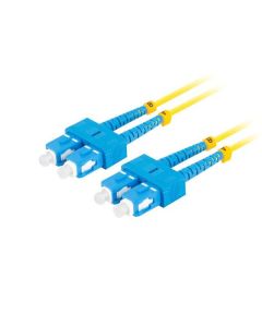 LANBERG optický patch cord SM SC/UPC-SC/UPC duplex 2m LSZH G657A1 průměr 3mm, barva žlutá  