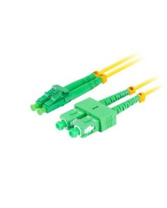 LANBERG optický patch cord SM SC/APC-LC/APC duplex 2m LSZH G657A1 průměr 3mm, barva žlutá  