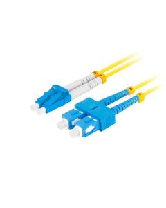 LANBERG optický patch cord SM SC/UPC-LC/UPC duplex 1m LSZH G657A1 průměr 3mm, barva žlutá  