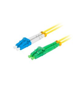 LANBERG optický patch cord SM LC/APC-LC/UPC duplex 2m LSZH G657A1 průměr 3mm, barva žlutá  