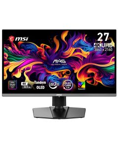 MSI Gaming MAG 272UP QD-OLED E16/ 26,5"/ 3840x2160/ OLED/ 0,03ms/ 165Hz/ 250cd/m2/ 1500000:1/ HDMI/ DP/ VESA/ černý