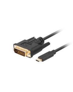 Lanberg USB-C(M)->DVI-D(24+1)(M) kabel 3m černá