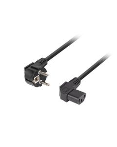 Lanberg CEE 7/7->IEC 320 C13 POWER CORD 3m ANGLED RIGHT VDE černá  