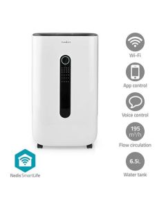Nedis DEHU20WTW - Odvlhčovač SmartLife| 20 L | Odvlhčování / Průběžné / Sušení prádla / Ventilace |195 m?/h