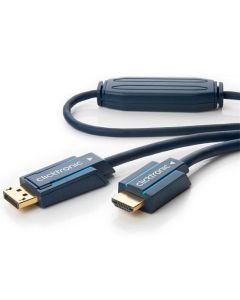 ClickTronic HQ OFC kabel DisplayPort - HDMI typ A, zlacené kon., 3D, M/M, 15m