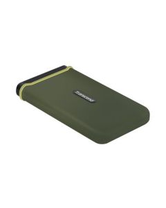 Transcend ESD380C 500GB USB 3.2 Gen 2x2 (USB-C) Externí Anti-Shock SSD disk (3D TLC), 2000MB/R, 2000MB/W, armádní zelená