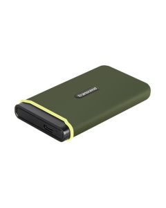 Transcend ESD380C 4TB USB 3.2 Gen 2x2 (USB-C) Externí Anti-Shock SSD disk (3D TLC), 2000MB/R, 2000MB/W, armádní zelená
