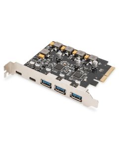 Digitus USB 3.1 přídavná karta PCI Express 2x USB-C + 3x USB A