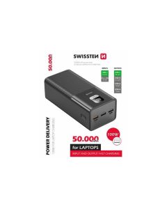 SWISSTEN POWER LINE POWER BANK 50000 mAh 100W POWER DELIVERY BLACK