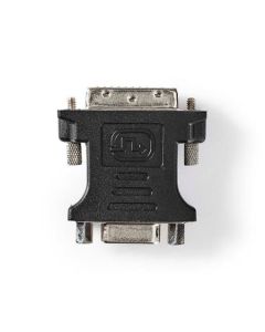 Nedis CCGB32902BK - adaptér DVI| DVI-I 24+5 Zástrčka | VGA Zásuvka | Poniklované | Přímý | PVC | Černá 