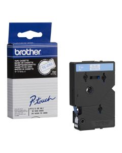BROTHER laminovaná páska TC-293 / bílá / modrá / 9mm
