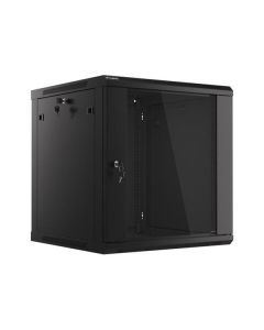 LANBERG Nástěnná jednodílná skříň 19", 12U/600x600 (v rozloženém stavu) černá (RAL9004)   V2
