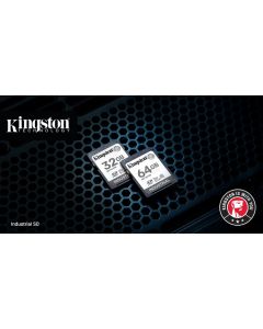 KINGSTON 64GB SDHC Industrial -40C to 85C C10 UHS-I U3 V30 A1 pSLC