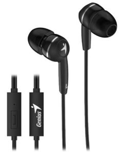 Genius HS-M320 černý, Headset, drátový, do uší, mikrofon, 3,5mm jack 4 pin, černý