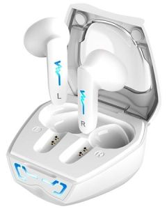 Genius HS-M920BT, Headset, bezdrátový, do uší, mikrofon, výdrž 4 hodiny, LED podsvícení, Bluetooth, USB-C, bílý