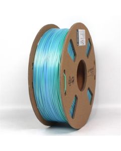Gembird tisková struna (filament), PLA, 1,75mm, 1kg, silk rainbow, modrá/zelená