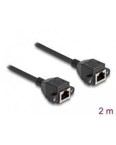 Delock Prodlužovací kabel RJ50 ze zásuvky na zásuvku, S/FTP, 2 m, černý