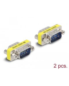 Delock Adaptér D-Sub 9 pin samec na samec (šrubovacími matkami) 2 ks