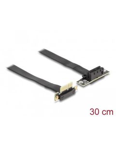 Delock Riser karta PCI Express, ze zástrčky x1 90° pravoúhlý na slot x1 90° pravoúhlý, s kabelem, délka 30 cm