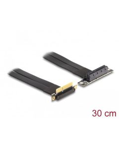 Delock Riser karta PCI Express, ze zástrčky x4 90° pravoúhlý na slot x4 90° pravoúhlý, s kabelem, délka 30 cm