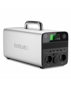 Evolveo PowerCharge 1000, nabíjecí stanice, 40,5 Ah, 1036,8 Wh, 2× 230 V zásuvka, 1× 12 V zásuvka, 4× USB-A, 1× USB-C
