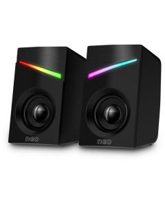 CONNECT IT NEO PC reproduktory 2.0, 3W, RGB podsvícení, 3,5mm jack+ USB, ČERNÉ