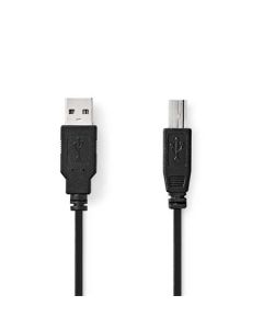 Nedis CCGL60100BK20 - USB 2.0 kabel | USB-A Zástrčka - USB-B Zástrčka | 2 m | Černá