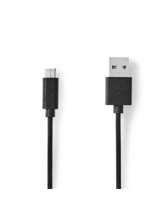 Nedis CCGL60500BK05 - USB 2.0 kabel | USB-A Zástrčka - Micro USB-B Zástrčka | 0,5 m | Černá