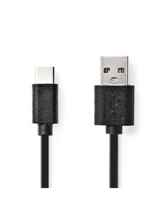 Nedis CCGL60600BK20 - USB 2.0 kabel | USB-A Zástrčka - USB-C Zástrčka | 2 m | Černá