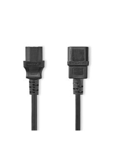 Nedis CEGL10500BK30 - Napájecí kabel | IEC-320-C14 Zásuvka – IEC-320-C13 Zásuvka | Přímý | Přímý | 3 m | Černá