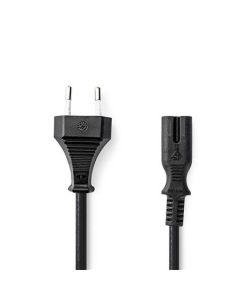 Nedis CEGL11042BK20 - Napájecí Kabel | Euro Zástrčka – IEC-320-C7 | 2 m | kroucený | Černá