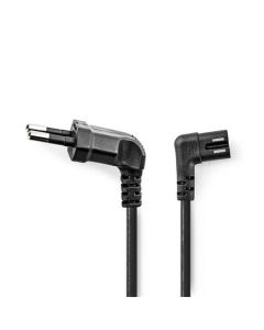Nedis CEGL11055BK30 - Napájecí Kabel | Euro Zástrčka  – IEC-320-C7 | 3 m | Úhlový | Úhlový Levý | Černá