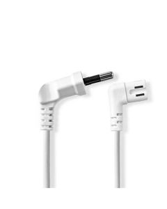 Nedis CEGL11055WT30 - Napájecí Kabel | Euro Zástrčka  – IEC-320-C7 | 3 m | Úhlový | Úhlový Levý | Bílá