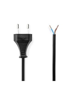 Nedis CEGL11700BK30 - Napájecí Kabel | Euro Zástrčka – Open | 3 m | Černá 