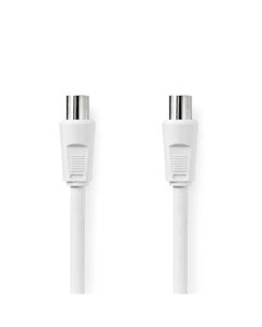 Nedis CSGL40000WT20- Koaxiální Kabel 90 dB | IEC (Koax) Zástrčka - IEC (Koax) Zásuvka | 2 m | Bílá