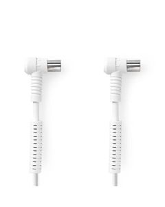 Nedis CSGL40120WT30- Koaxiální Kabel 120 dB | IEC (Koax) Zástrčka - IEC (Koax) Zásuvka | 3 m | Bílá