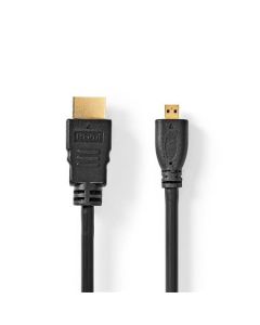 Nedis CVGL34700BK15 - Kabel High Speed HDMI s Ethernetem | Konektor HDMI - Konektor Micro HDMI | 1,5 m | Černá 