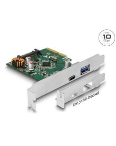 Delock PCI Express x4 Karta na 1 x externí USB Type-C™ samice + 1 x externí USB Typ-A samice SuperSpeed USB 10 Gbps 