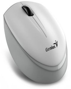 Genius NX-7009 Myš, bezdrátová, optická, 1200DPI, 3 tlačítka, Blue-Eye senzor, USB, bílo-šedá