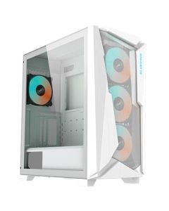 GIGABYTE skrín case GB-C301GW, RGB Lighting, bez zdroje, transparentní bok, Mid tower 