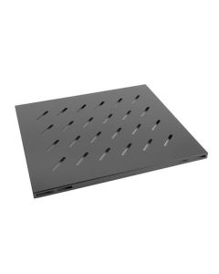 LANBERG 19" Pevná police 1U/465x515mm maximální zatížení do 120kg černá (RAL9004)  