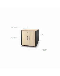 APC NetShelter Soundproof, 12U, Server Rack Enclosure, Maple