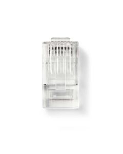 Nedis CCGB89305TP - RJ45 konektor| Zástrčka | Lanko UTP CAT6 | Přímý | Pozlacené | 10 kusů | PVC | Transparentní | Box