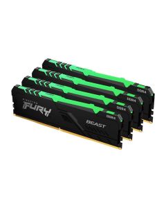 KINGSTON 64GB 3600MT/s DDR4 CL18 DIMM (Kit of 4) FURY Beast RGB