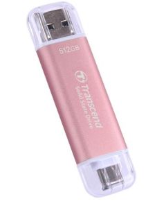 Transcend ESD310P 512GB, External SSD, USB 10Gbps, Type C/A